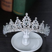 OKMIJN Elegant Rhinestone Crystal Wedding Tiara Quinceanera Tiaras And Crowns Pageant Tiara Hair Jewelry