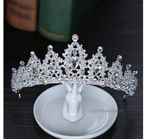 OKMIJN Elegant Rhinestone Crystal Wedding Tiara Quinceanera Tiaras And Crowns Pageant Tiara Hair Jewelry