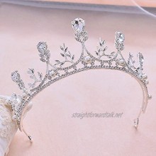 OKMIJN Fashion Bridal Wedding Crystal Tiara For Women Prom Wedding Diadem Hair Ornaments