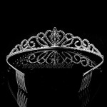OKMIJN Gorgeous Pretty Rhinestone Tiara Crown Exquisite Headband Comb Wedding Bridal Birthday Tiaras
