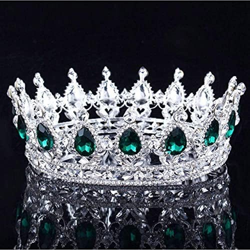 OKMIJN Large Bride Tiara Crown For Women Headdress Wedding Bridal Crystal Tiaras And Crowns Hair Jewelry Accessories