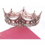 OKMIJN New And Fashion Vintage Gold Bride Crown Wedding Hair Accessories Handmade Crystal Headdress