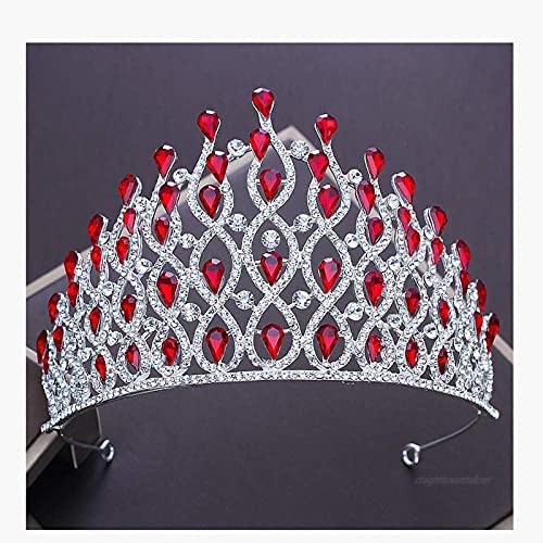 OKMIJN New Silver Color Crystal Crown For Wedding Bride Tiara Big Crown Rhinestone Bridal Crown For Wedding Hair Accessories