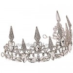 OKMIJN New Silver Color Crystal Crown Tiara For Wedding Rhinestone Tiara Bridal Headdress Hair Jewelry Head Accessories