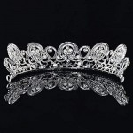 OKMIJN Pearls Rhinestone Wedding Crown Bridal Tiara