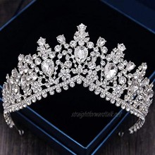 OKMIJN Rhinestone Bridal Tiaras Crown Crystal Diadem For Bride Headbands Wedding Hair Jewelry Dress Accessories