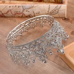 OKMIJN Rhinestone Crystal Tiara Crown Peacock Bridal Hair Jewelry Accessories For Women Wedding Quinceanera Tiara For Pageant