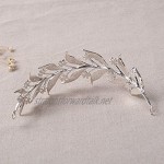 OKMIJN Rhinestone Silver Tiara Wedding Flower Bridal Jewelry Hair Accessories