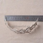 OKMIJN Rhinestone Silver Tiara Wedding Flower Bridal Jewelry Hair Accessories