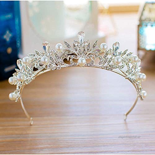 OKMIJN Silver Color Shiny Crystal Wedding Tiara Crown For Wedding Porm Hair Accessories Bridal Fashion Head Jewelry