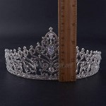 OKMIJN Silver Plated Glitter Inlay Rhinestone Ornaments Tiaras And Crowns For Women Bridal Hair Accessories Weddings