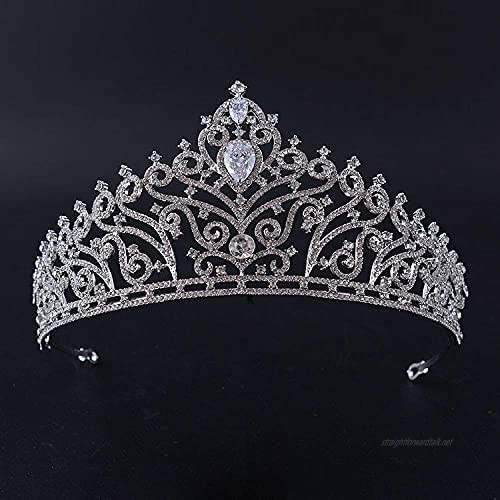 OKMIJN Silver Plated Glitter Inlay Rhinestone Ornaments Tiaras And Crowns For Women Bridal Hair Accessories Weddings