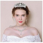 OKMIJN Silver Tiara Crown Crystal Rhinestones Exquisite Headband Comb Wedding Bridal Birthday Tiaras