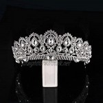 OKMIJN Tiara Crowns Rhinestone Crystal Tiara Headband Wedding Pageant Crowns For Women