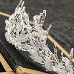 OKMIJN Trendy Handmade Rhinestone Bridal Crown Tiaras Silver Crystal Diadem Tiaras For Bride Headderss Wedding Hair Accessories
