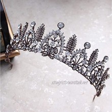 OKMIJN Vintage Bridal Tiara Crown Bride Crystal Crown Wedding Hair Jewelry Accessories Women Pageant Prom Headpiece