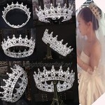 OKMIJN Vintage Crystal Tiara Wedding Accessories Bridal Crown Bridal Rhinestone Tiara Crowns