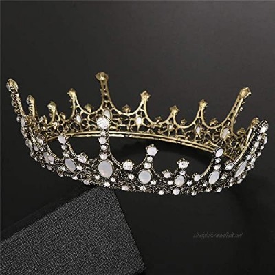 OKMIJN Vintage Crystal Tiaras And Crowns Bridal Women Pageant Prom Diadem Headpiece Wedding Hair Jewelry Accessories