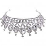 OKMIJN Woman Elegant Crystal Bridal Crown Tiaras Hair Ornaments Jewelry Wedding Hair Accessories