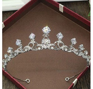 OKMIJN Woman Fashion Wedding Tiara And Crowns For Bridal Party Hair Accessories For Crystal Rhinestone
