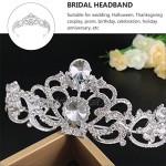 PRETYZOOM Wedding Crown Rhinestone Crystal Bride Bridesmaid Crown Tiara Crown Exquisite Headband for Birthday Wedding Prom (Sliver)