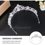 PRETYZOOM Wedding Crown Rhinestone Crystal Bride Bridesmaid Crown Tiara Crown Exquisite Headband for Birthday Wedding Prom (Sliver)