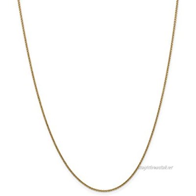 14k Yellow Gold 1.5mm Link Cable Chain Necklace 16 Inch Pendant Charm Fine Jewellery Gifts For Women For Her