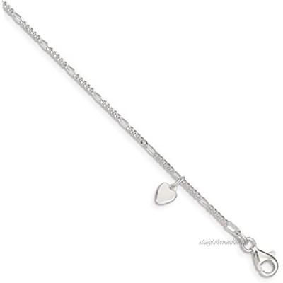 925 Sterling Silver Heart Dangle Anklet Ankle Beach Chain Bracelet Fine Jewellery For Women Gifts For Her