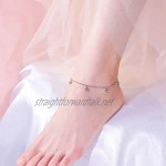 DAOCHONG Anklet for Women S925 Sterling Silver Adjustable Foot Ankle Bracelet