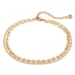 DREMMY STUDIOS Simple Gold Chain Anklet 14k Gold/Silver Plated Dainty Summer Beach Anklets for Women
