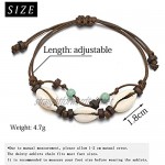 Fashband Boho Shell Anklets Layered Beaded Summer Ankle Bracelet Fashion Jewelry Beach Anklet Chain Adjustable for Women Girls Friends
