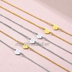FindChic Love Heart Anklet Anklet With Initial S Letter Resizable Gold Plated Stainless Steel Heart Pendant Anklet Jewellery For Women Girl Personalised Dainty Charm Foot Chain Anklet