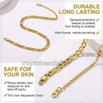 GoldChic Adjustbale Link Chain Anklet for Women Girls 316L Stainless Steel Figaro/Wheat/Twist Rope/Cuban Foot Bracelet-Waterproof Resizable 9-12 (Gift Box Included)