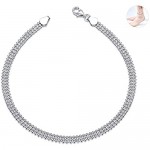 Silver Anklets for Women Sterling Silver 925 Bead Anklet Stylish Foot Jewellery Ladies 11 inch 28cm Women Jewellery Gifts Anklet Summer Beach (11 inch)