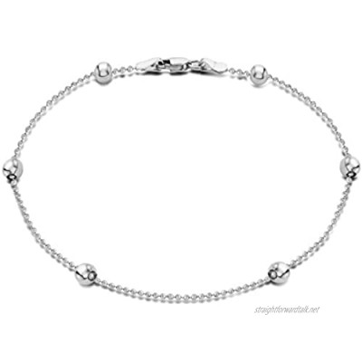 Tuscany Silver Sterling Silver 4mm Ball Anklet 23cm/9"
