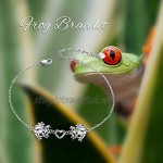 VENACOLY Frog Gifts Sterling Silver Cute Frog Anklet Love Frog Jewellery Gifts For Women