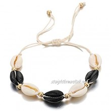 YAZILIND Fashion Braided Rope Shell Bracelet Anklet Women Girls Jewelry Gift