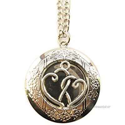 Antique Silver Double Heart Two Love Heart Locket Two Hearts One Love Locket Double Heart Locket