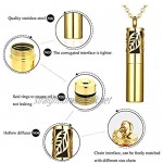 Charms Women's Lockets Pendantsessential Oil Container Gold Color 316L Stainless Steel Pendant Perfume Bottle Aromatherapy Diffuser Necklace Locket Women