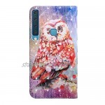 DENDICO Galaxy A9 2018 Wallet Case Slim Flip Case with Card Holder for Samsung Galaxy A9 2018 Magnetic Book Case Shockproof Bumper Case - Pattern 7