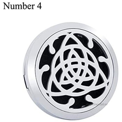 Home Wang Aromatherapy Pendant30Mm Magnet 316 Stainless Steel Car Aromatherapy Locket Essential Oil Car Perfume Lockets