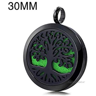 Home Wang Charms Women's Lockets Pendants316L Stainless Steel Magnetic Aromatherapy Jewelry Tree of Life Pendant Essential Oil Diffuser Perfume Necklace Gold Color Gift
