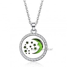 Home Wang Charms Women's Lockets Pendantsmixed Style Aromatherapy Necklace Tree of Life Locket Essential Oils Aroma Diffuser Rhinestones Locket Perfume Pendant Necklace-8