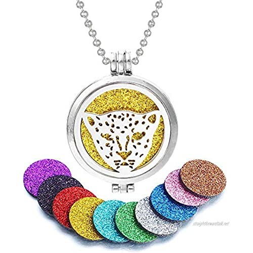 Home Wang Perfume Pendant Aromatherapy Necklace Stainless Steel Open Essential Oil Diffuser Necklace Perfume Lockets Necklace Aroma Jewelry