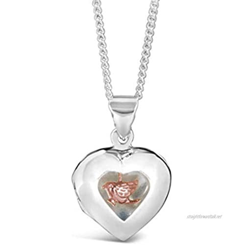 Lily Blanche Women Bird Necklace Rose Gold Song In My Heart Locket Designed in Britain