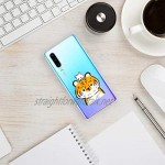 Oihxse Case Compatible with Huawei P30 Clear with Chic Design Soft TPU Silicone Ultra Thin Slim Fit [Shockproof] [Anti-fingerprint] Crystal Transparent Case Cover Bumper Skin Tiger