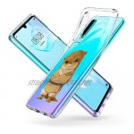 Oihxse Compatible with Huawei P30 Case Cover Crystal Clear Ultra Slim Lightweight Soft TPU Gel Bumper Chic Fashion Pattern Design Transparent [Original Beauty] Shockproof Skin Cute Fox