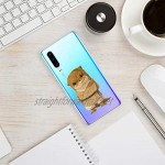 Oihxse Compatible with Huawei P30 Case Cover Crystal Clear Ultra Slim Lightweight Soft TPU Gel Bumper Chic Fashion Pattern Design Transparent [Original Beauty] Shockproof Skin Cute Fox