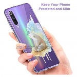 Oihxse Compatible with Redmi Note 5 Case Cover Crystal Clear Ultra Slim Lightweight Soft TPU Gel Bumper Chic Fashion Pattern Design Transparent [Original Beauty] Shockproof Skin White Bear
