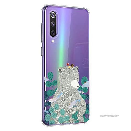 Oihxse TPU Bumper Compatible with Xiaomi Redmi Note 5 Crystal Clear Soft Silicone Case with Fashion Design Slim Shockproof Transparent Back Cover for Xiaomi Redmi Note 5 Grey Bear